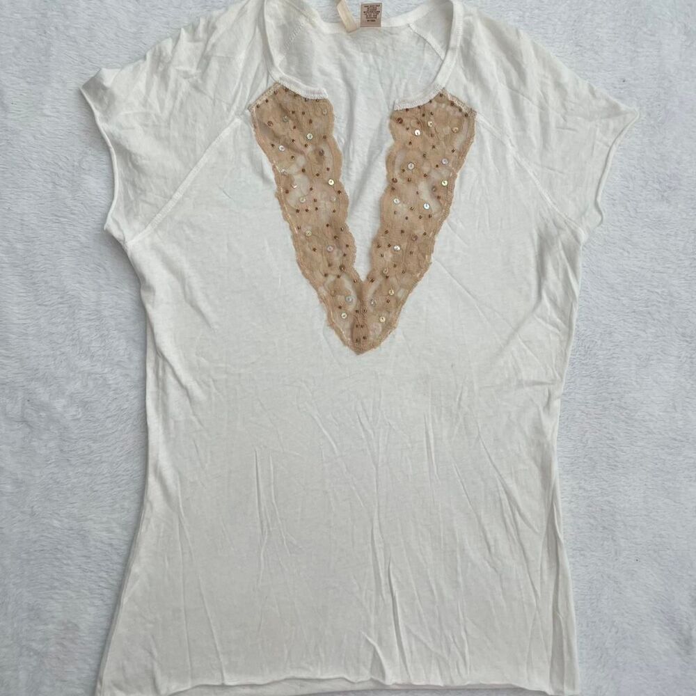 Abercrombie & Fitch Y2K Tee Women's M Sequins 2000s